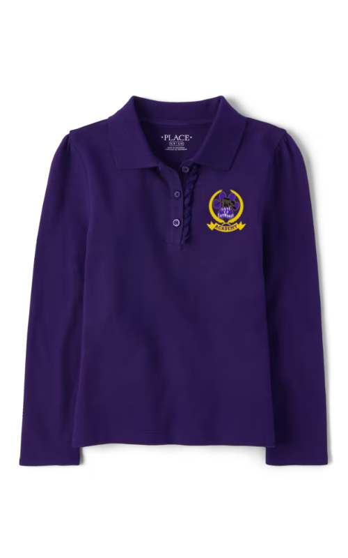 LULA Girls' Long Sleeved Polo