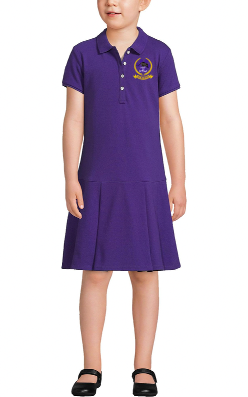 LULA Girls’ Pleated Polo Dress